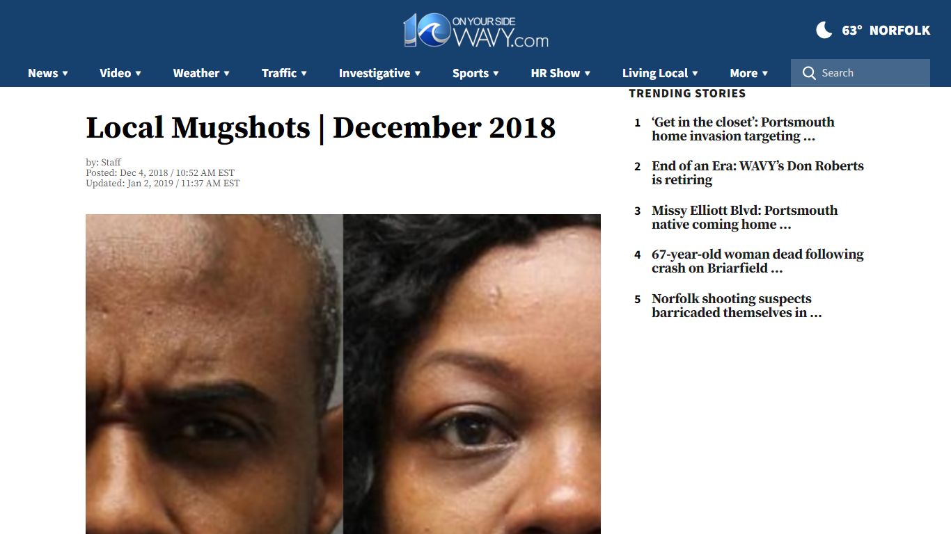 Local Mugshots | December 2018 – WAVY.com